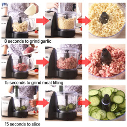 Procesador de alimentos SUNATUR de 1,8 l: tritura, pica y muele con facilidad
